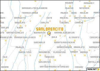 map of San Lorencito