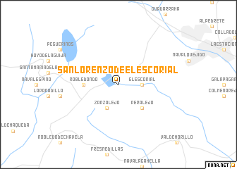 map of San Lorenzo de El Escorial