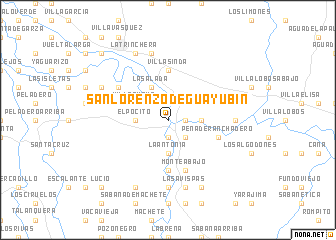 map of San Lorenzo de Guayubín