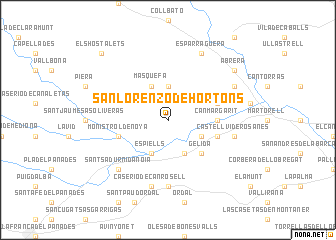 map of San Lorenzo de Hortóns