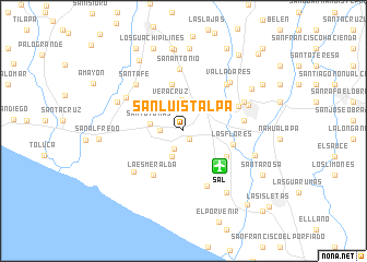 map of San Luis Talpa