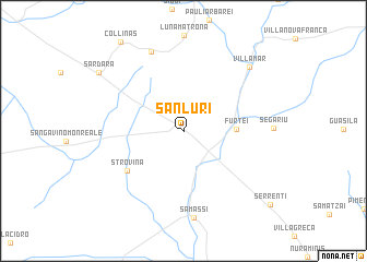 map of Sanluri