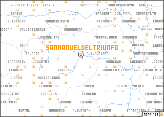 map of San Manuel del Triunfo