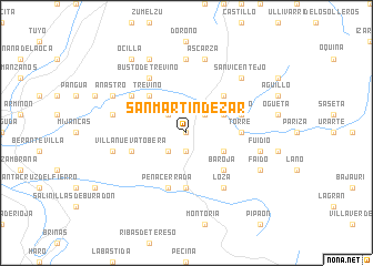map of San Martín de Zar