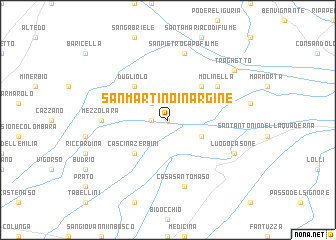 map of San Martino in Argine
