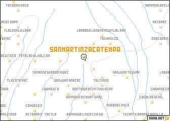 map of San Martín Zacatempa