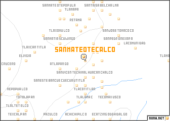 map of San Mateo Tecalco