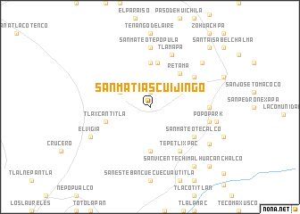 map of San Matías Cuijingo