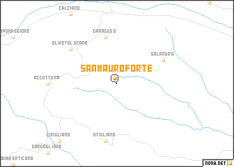 map of San Mauro Forte