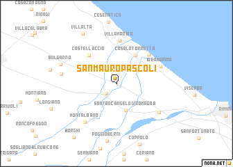 map of San Mauro Pascoli