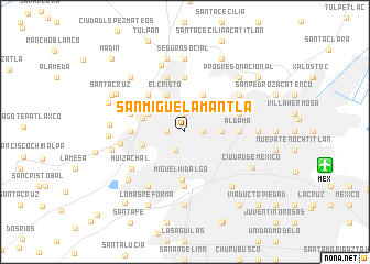 map of San Miguel Amantla