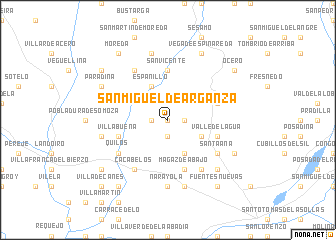 map of San Miguel de Arganza