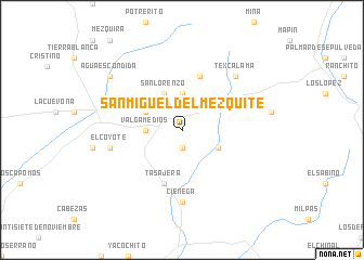 map of San Miguel del Mezquite