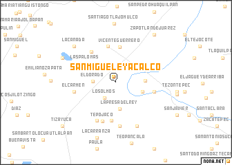 map of San Miguel Eyacalco