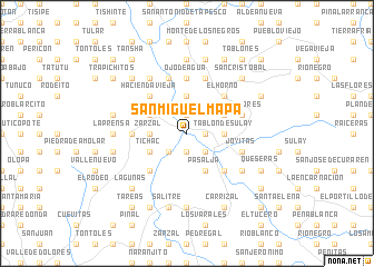 map of San Miguel Mapá