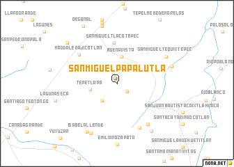 map of San Miguel Papalutla