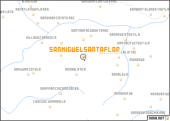 map of San Miguel Santa Flor