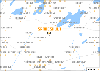 map of Sänneshult