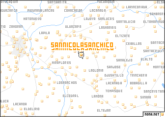 map of San Nicolás Anchico