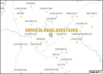 map of San Nicolás de los Esteves