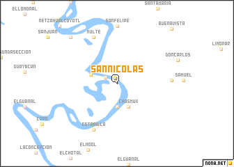 map of San Nicolás