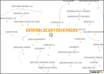 map of San Pablo Cuatro Venados