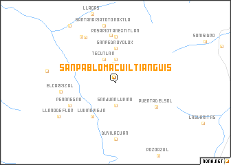 map of San Pablo Macuiltianguis