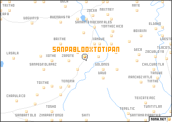 map of San Pablo Oxtotipan