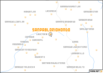 map of San Pablo Río Hondo