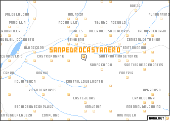 map of San Pedro Castañero