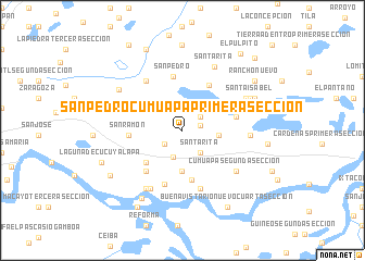 map of San Pedro Cumuapa Primera Sección