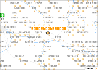 map of San Pedro de Boroa
