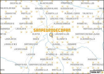 map of San Pedro de Copán