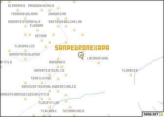 map of San Pedro Nexapa