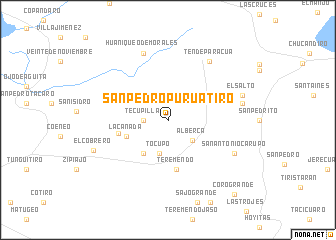 map of San Pedro Puruátiro