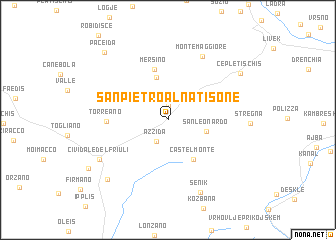 map of San Pietro al Natisone