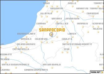 map of San Procopio