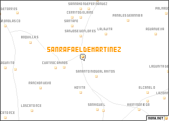 map of San Rafael de Martínez