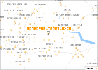 map of San Rafael Tepetlaxco