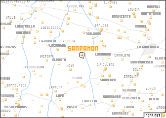 map of San Ramón