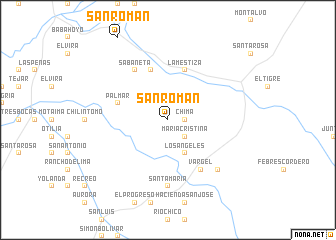 map of San Román