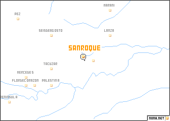 map of San Roque