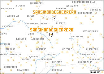 map of San Simón de Guerrero