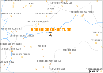 map of San Simón Zahuatlán
