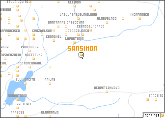 map of San Simón