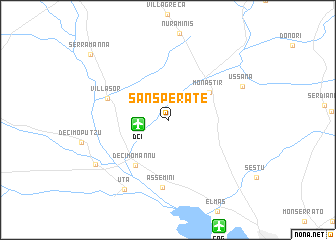 map of San Sperate