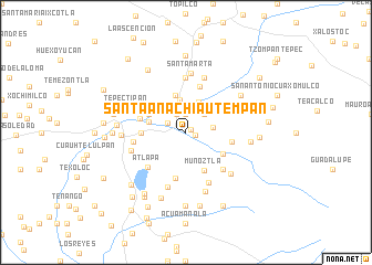 map of Santa Ana Chiautempan
