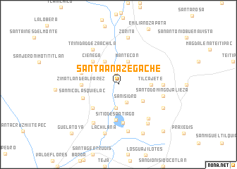 map of Santa Ana Zegache