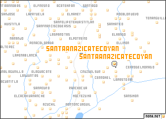 map of Santa Ana Zicatecoyan