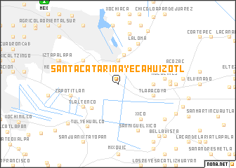 map of Santa Catarina Yecahuizotl